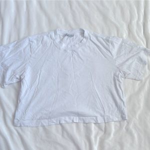 White Cropped Tshirt
